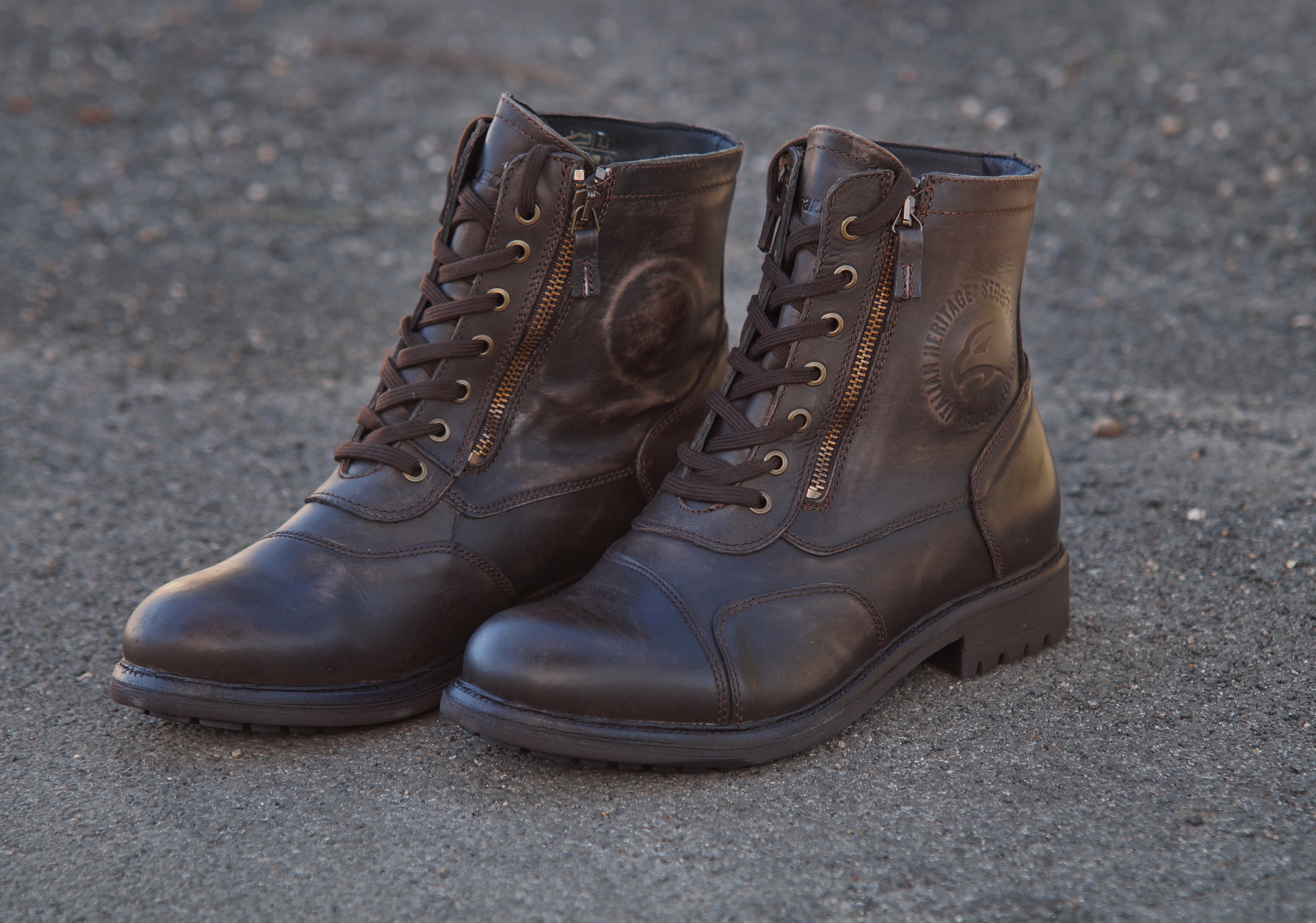Falco Patrol Leather Boots Dark Brown 